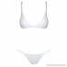 Women Simple Bandage Bikini Set Push-Up Brazilian Swimwear Beachwear Swimsuit White B07PXK7X9W